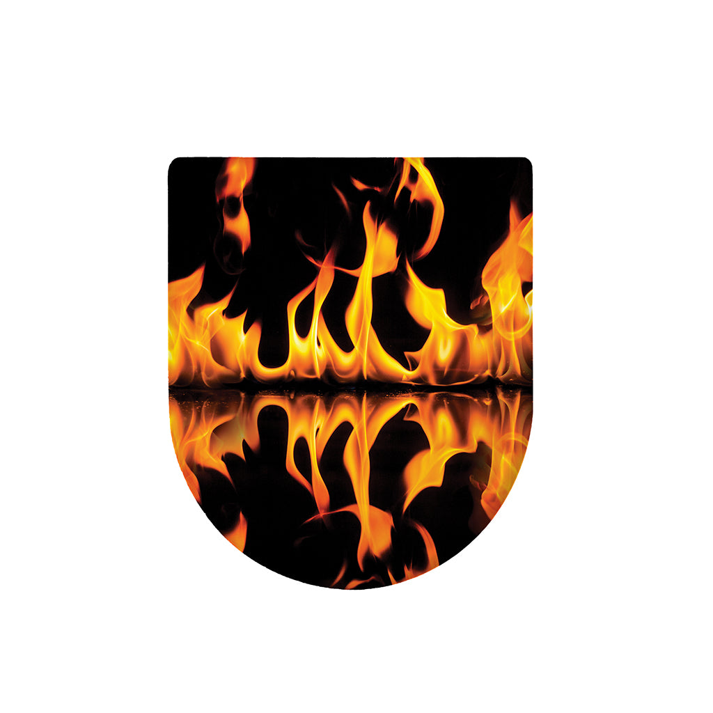 Fire Flame Burning Print Toilet Lid Cover