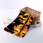 Fire Flame Burning Print Towel