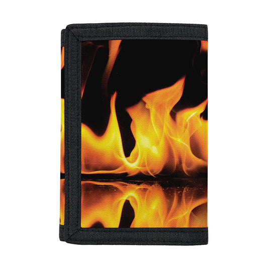 Fire Flame Burning Print Trifold Wallet