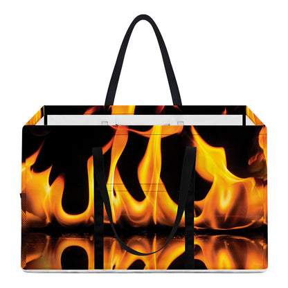 Fire Flame Burning Print Utility Tote Bag