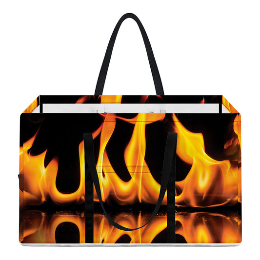 Fire Flame Burning Print Utility Tote Bag