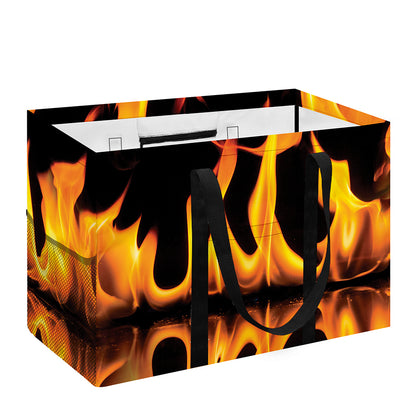 Fire Flame Burning Print Utility Tote Bag