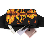 Fire Flame Burning Print Waist Bag