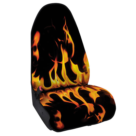 Fire Flame Burning Print Waterproof Car Seat Cover