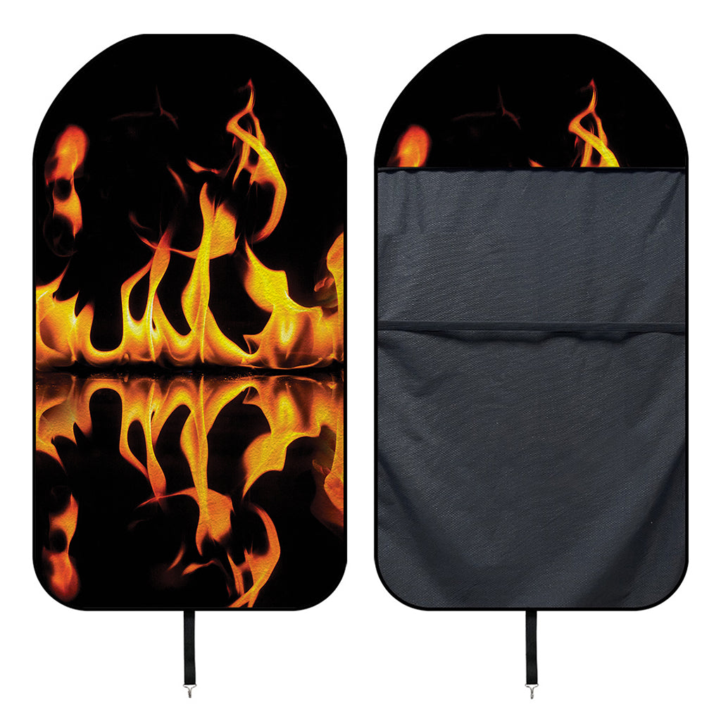 Fire Flame Burning Print Waterproof Car Seat Cover