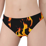 Fire Flame Burning Print Women's Panties