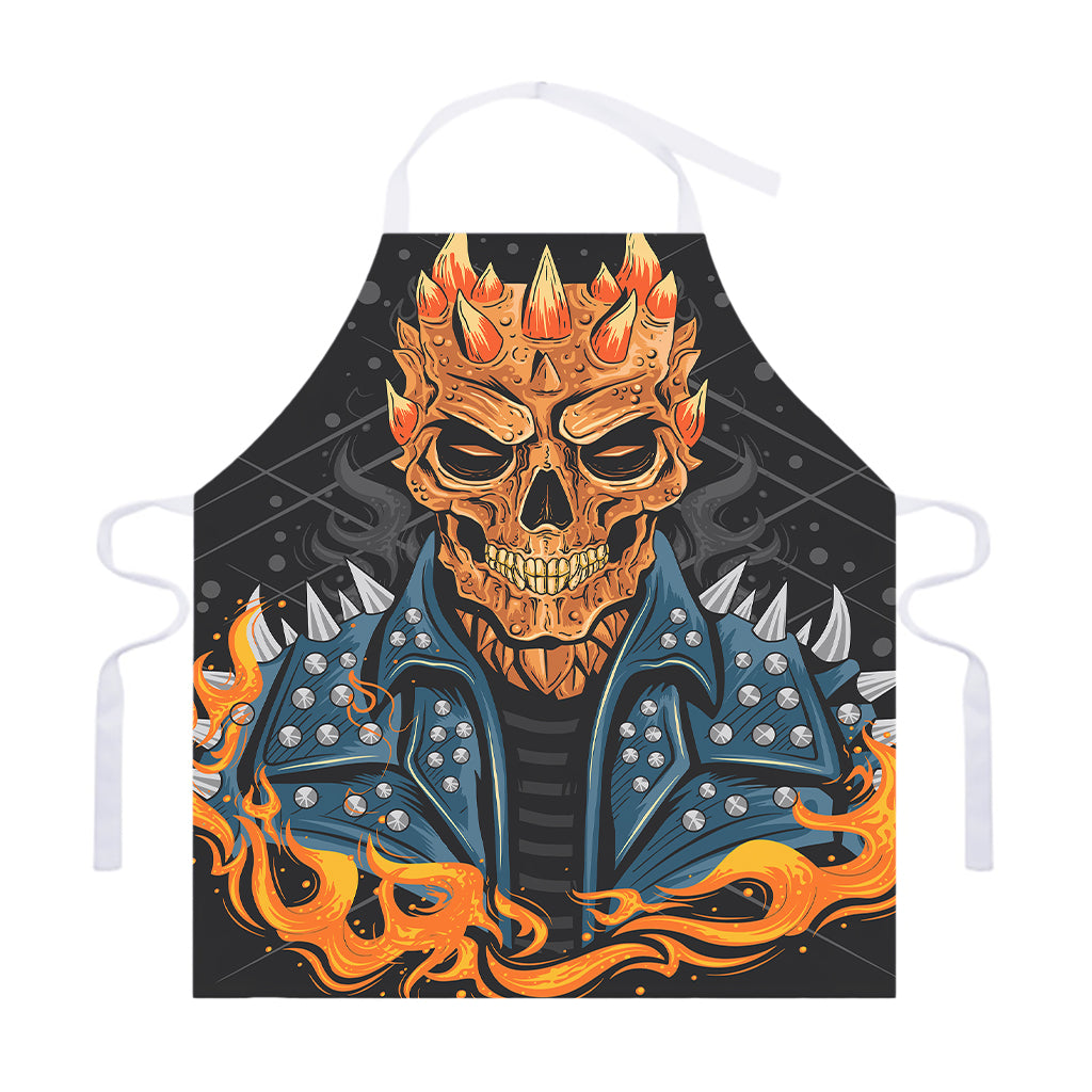 Fire Punk Devil Print Adjustable Apron