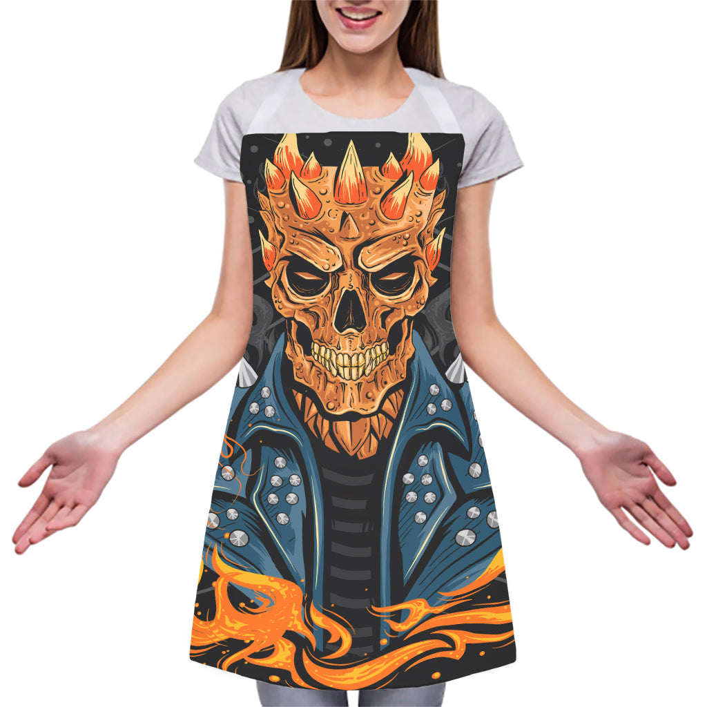 Fire Punk Devil Print Adjustable Apron