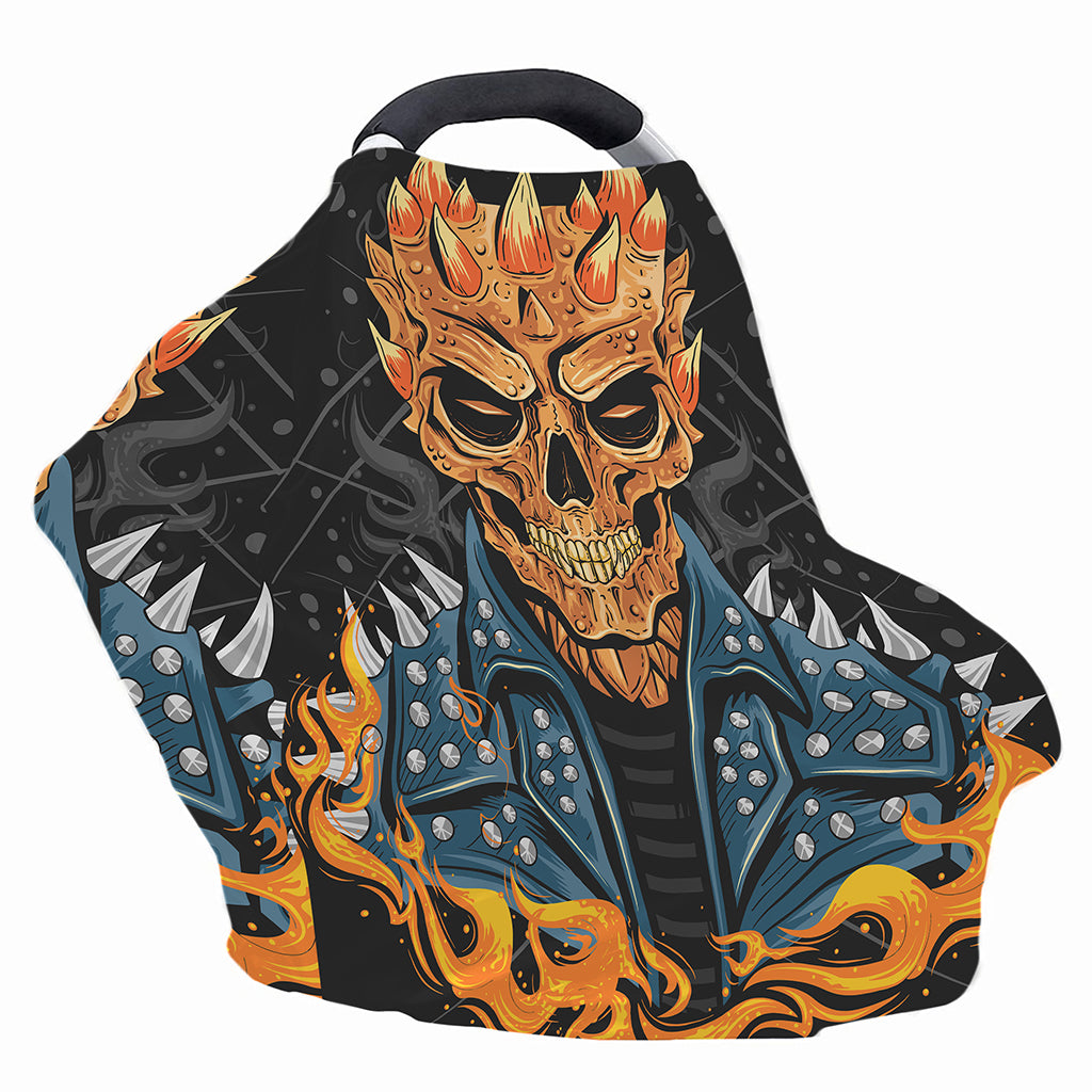 Fire Punk Devil Print Baby Seat Cover
