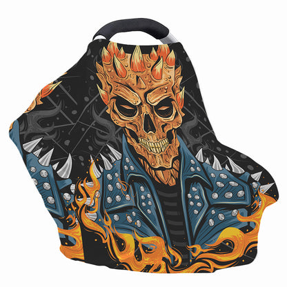 Fire Punk Devil Print Baby Seat Cover