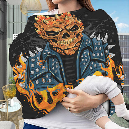 Fire Punk Devil Print Baby Seat Cover