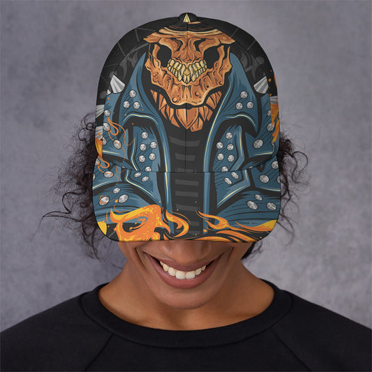 Fire Punk Devil Print Baseball Cap