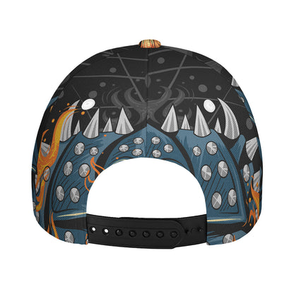 Fire Punk Devil Print Baseball Cap