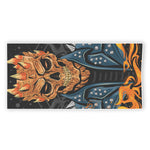 Fire Punk Devil Print Beach Towel