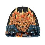 Fire Punk Devil Print Beanie