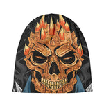 Fire Punk Devil Print Beanie