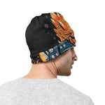 Fire Punk Devil Print Beanie