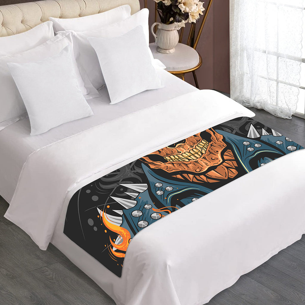 Fire Punk Devil Print Bed Runner