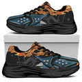 Fire Punk Devil Print Black Chunky Shoes