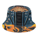 Fire Punk Devil Print Bucket Hat