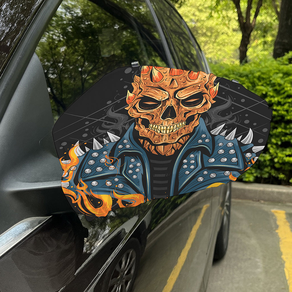 Fire Punk Devil Print Car Side Mirror Covers