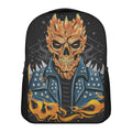 Fire Punk Devil Print Casual Backpack