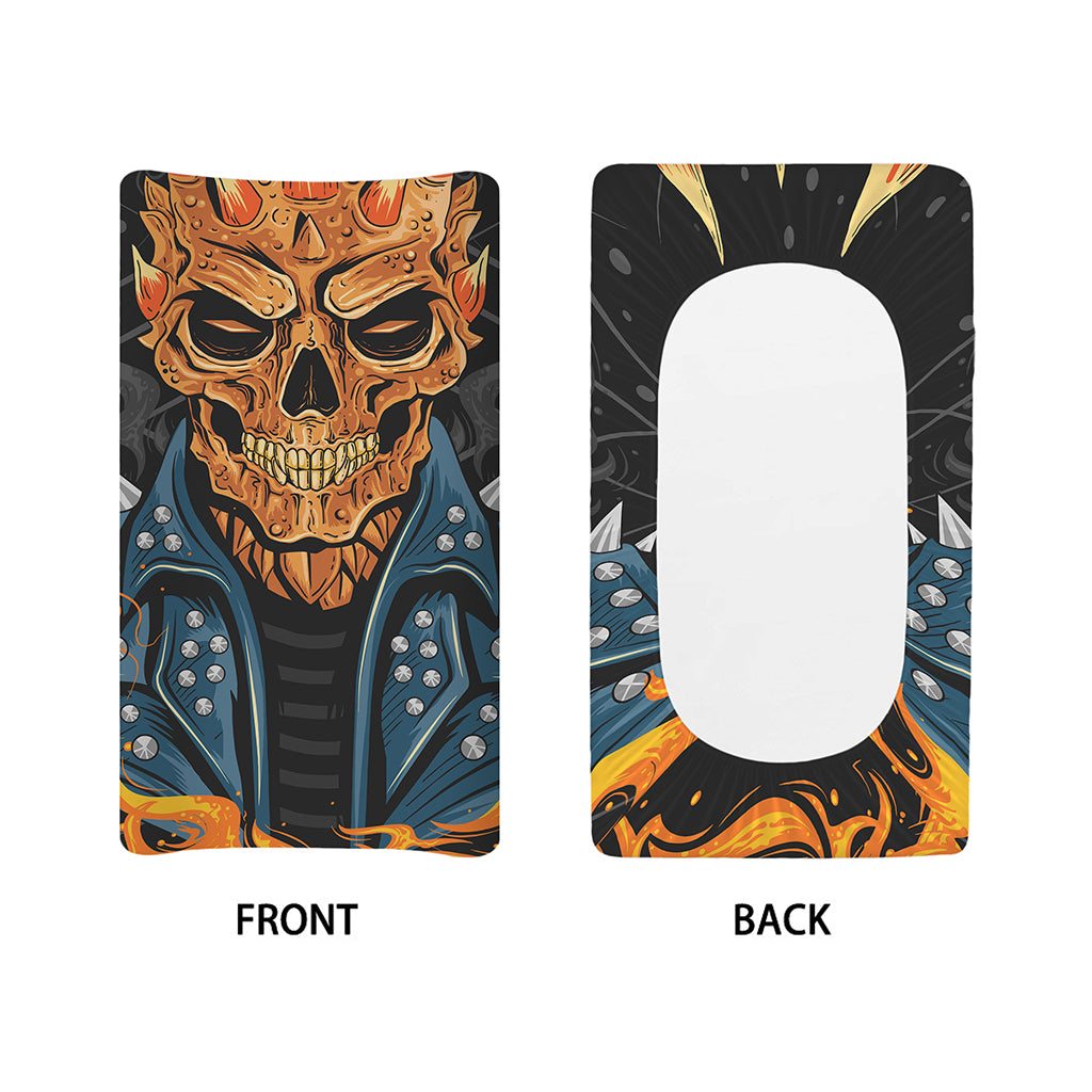 Fire Punk Devil Print Changing Pad Cover