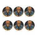 Fire Punk Devil Print Coaster Set