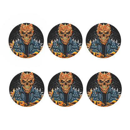 Fire Punk Devil Print Coaster Set