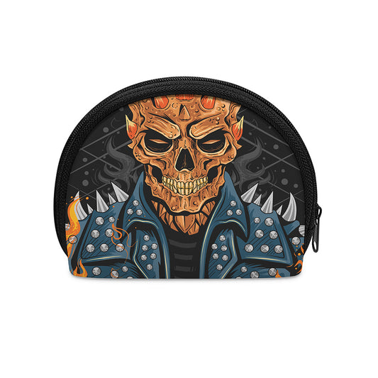 Fire Punk Devil Print Coin Purse