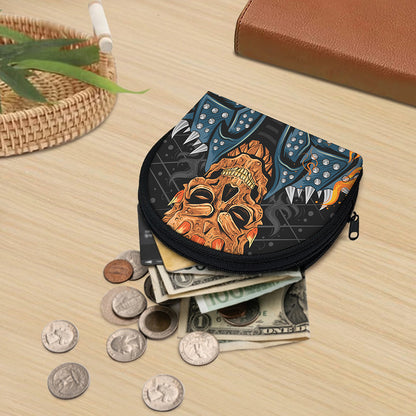Fire Punk Devil Print Coin Purse