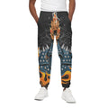Fire Punk Devil Print Cotton Sweatpants