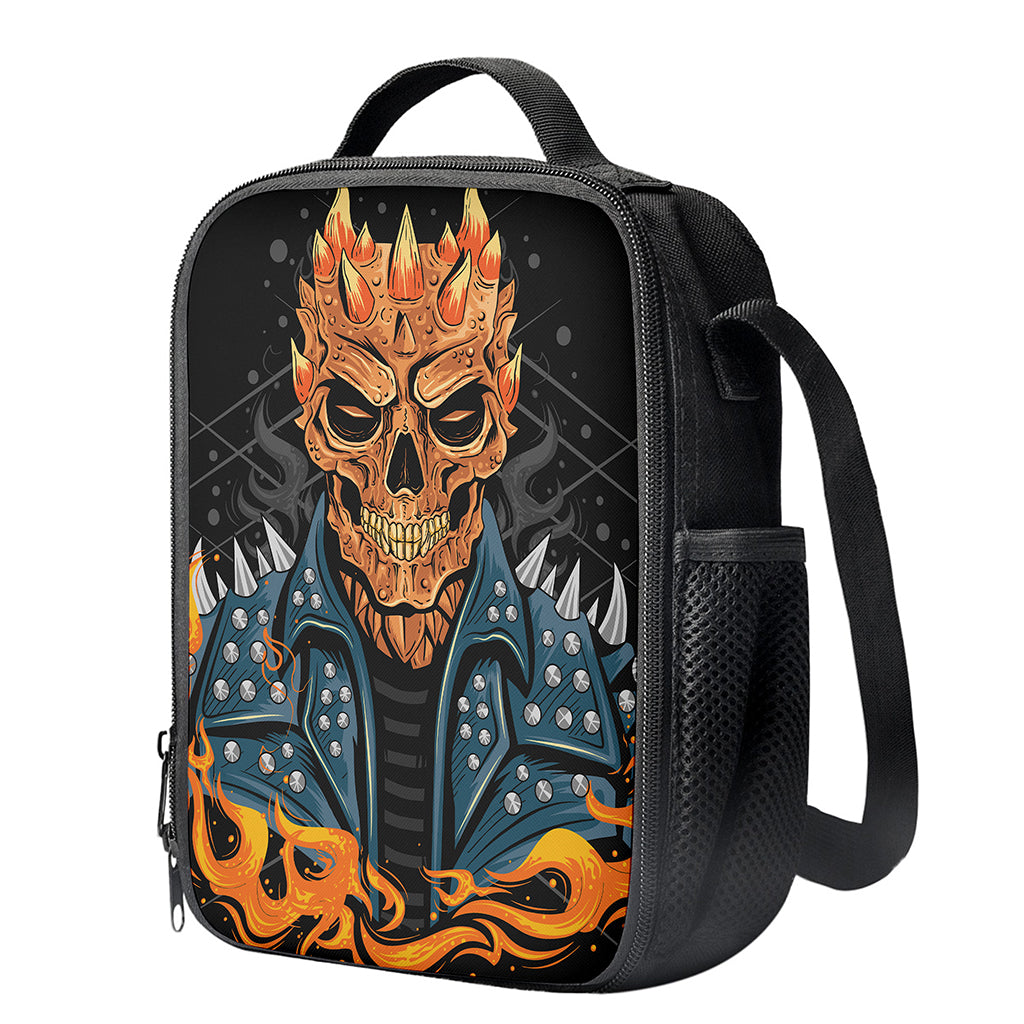 Fire Punk Devil Print Crossbody Lunch Bag