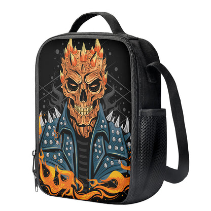 Fire Punk Devil Print Crossbody Lunch Bag