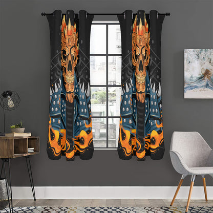 Fire Punk Devil Print Curtain