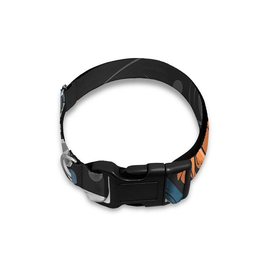 Fire Punk Devil Print Dog Collar