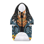 Fire Punk Devil Print Dog Zip Up Hoodie