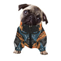 Fire Punk Devil Print Dog Zip Up Jacket