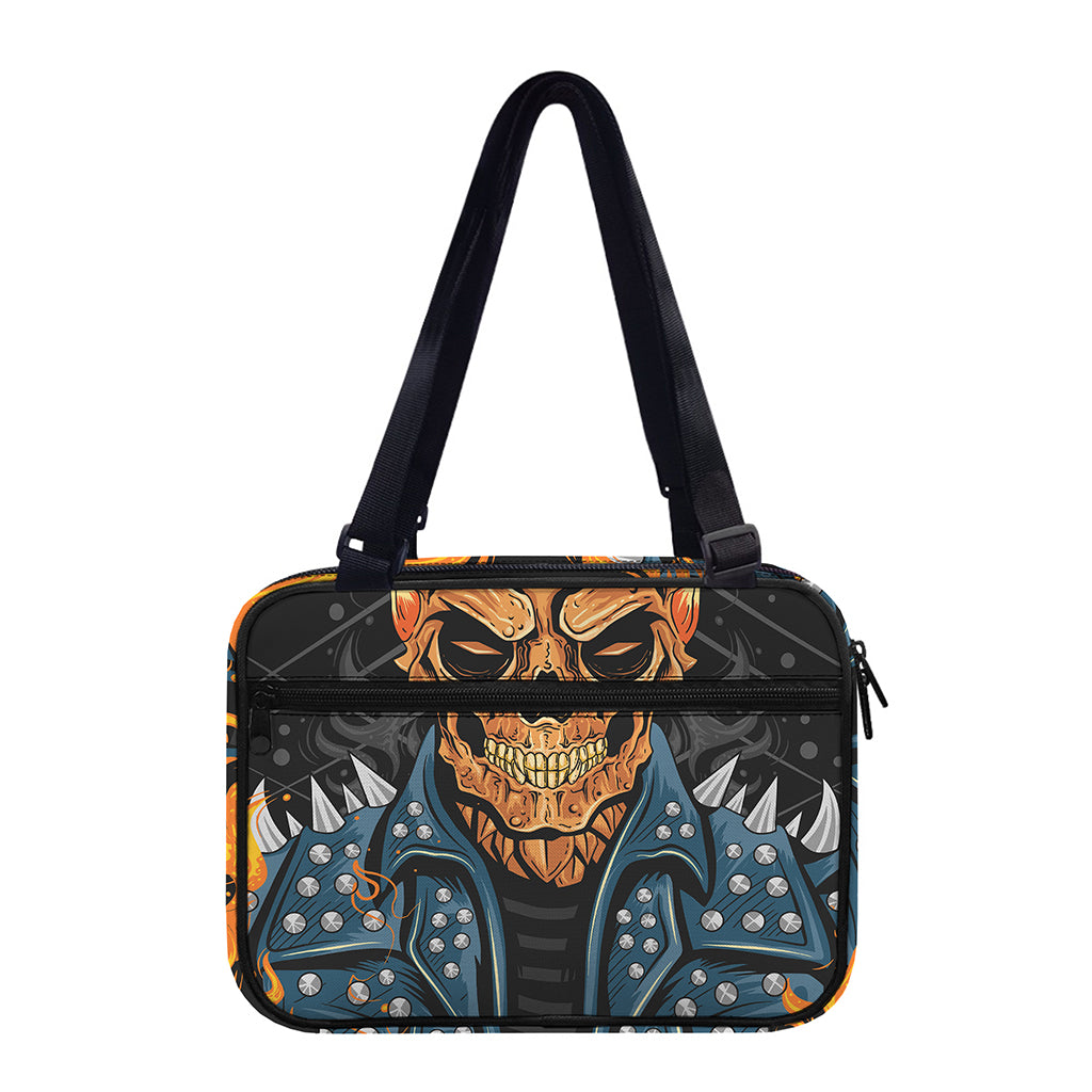 Fire Punk Devil Print Double Strap Bible Bag