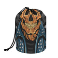 Fire Punk Devil Print Drawstring Makeup Bag