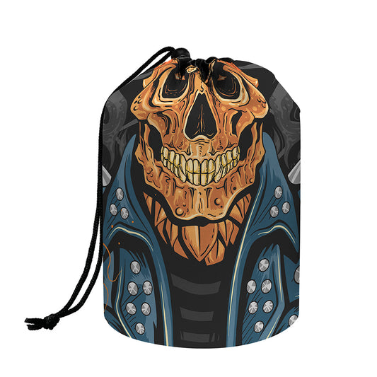 Fire Punk Devil Print Drawstring Makeup Bag