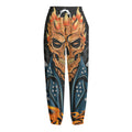 Fire Punk Devil Print Fleece Lined Knit Pants