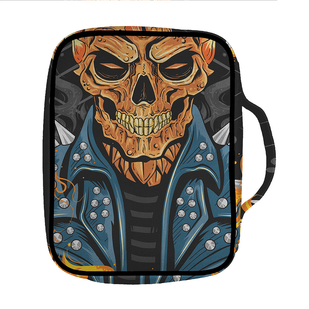 Fire Punk Devil Print Front Pocket Bible Bag