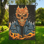 Fire Punk Devil Print Garden Flag