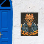 Fire Punk Devil Print Garden Flag