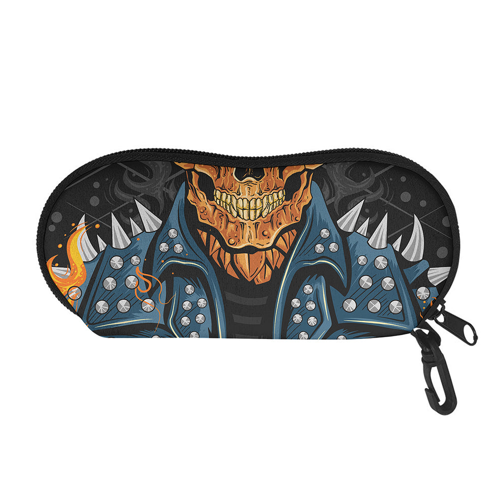 Fire Punk Devil Print Glasses Case