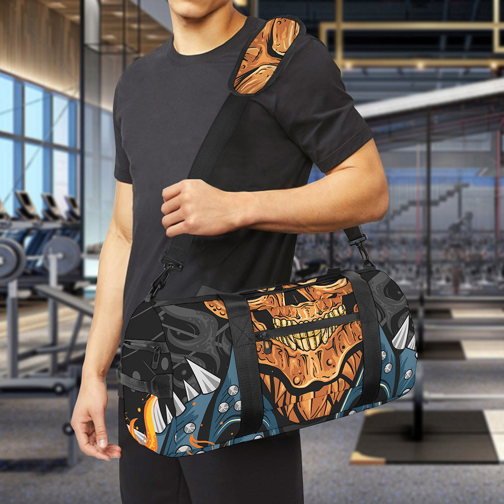 Fire Punk Devil Print Gym Bag