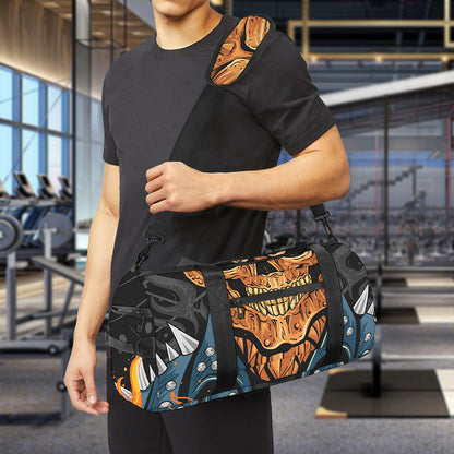 Fire Punk Devil Print Gym Bag