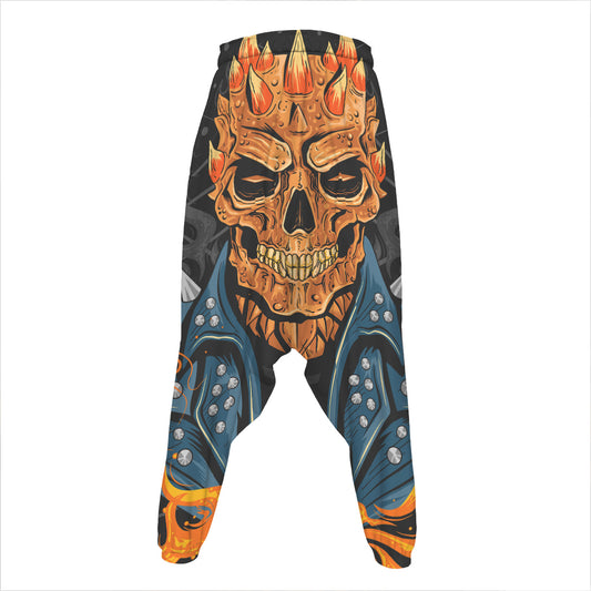 Fire Punk Devil Print Hammer Pants