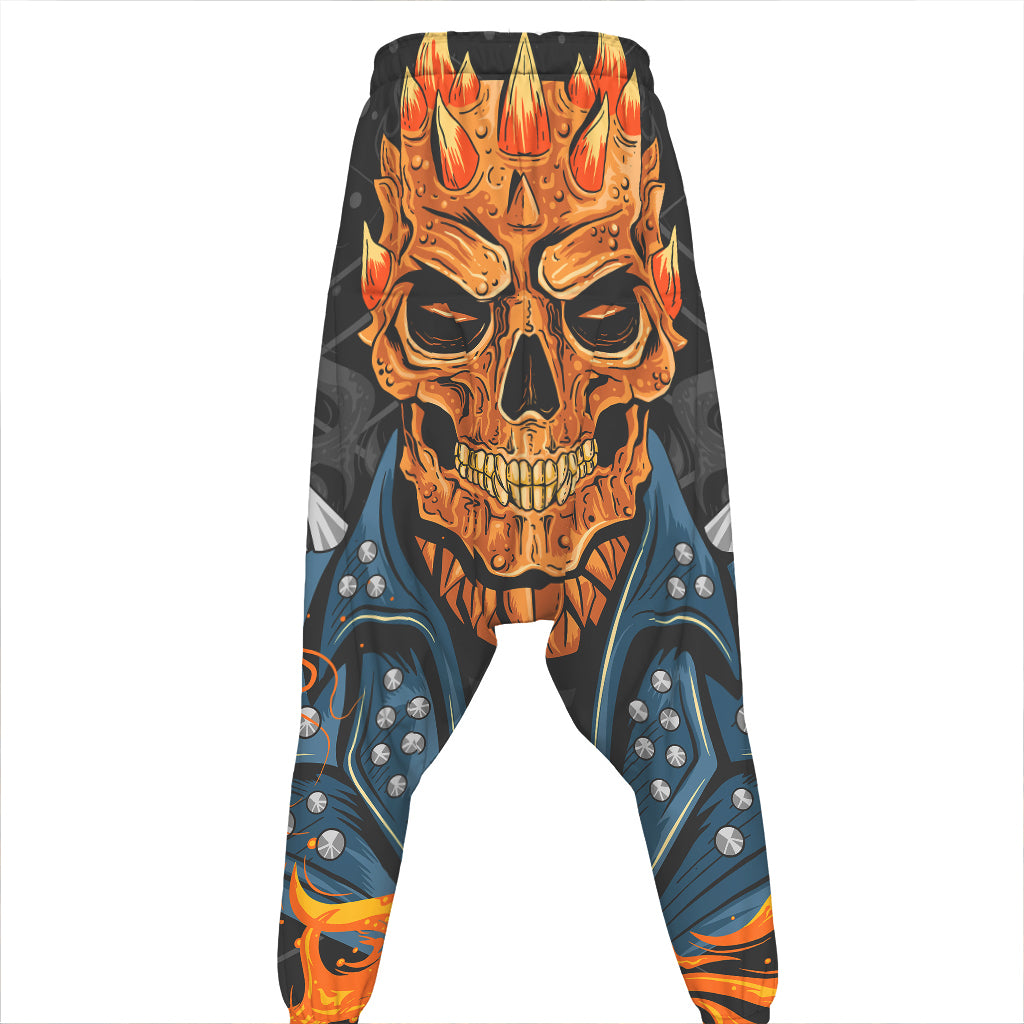 Fire Punk Devil Print Hammer Pants